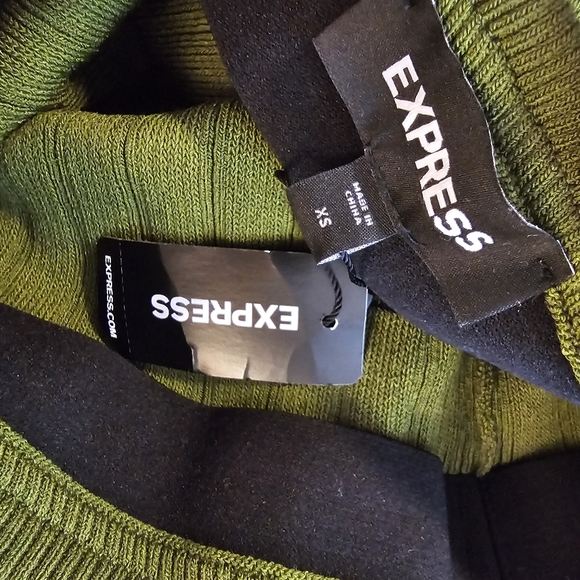 Express green skirt sweater set nwt XS bodycon - Picture 11 of 14